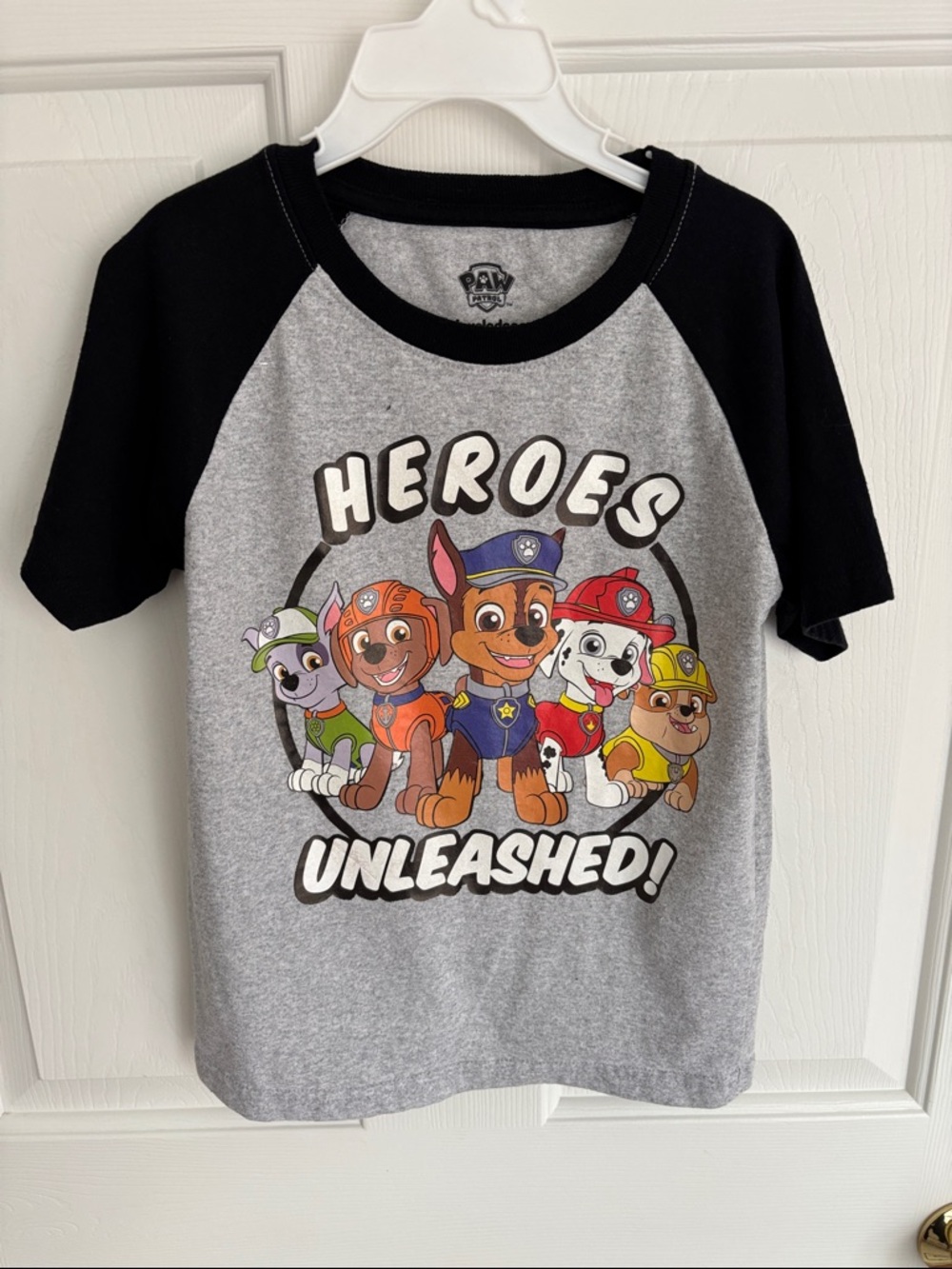 Paw Patrol Grey & Black 'Heroes Unleashed' Short Sleeve Tee